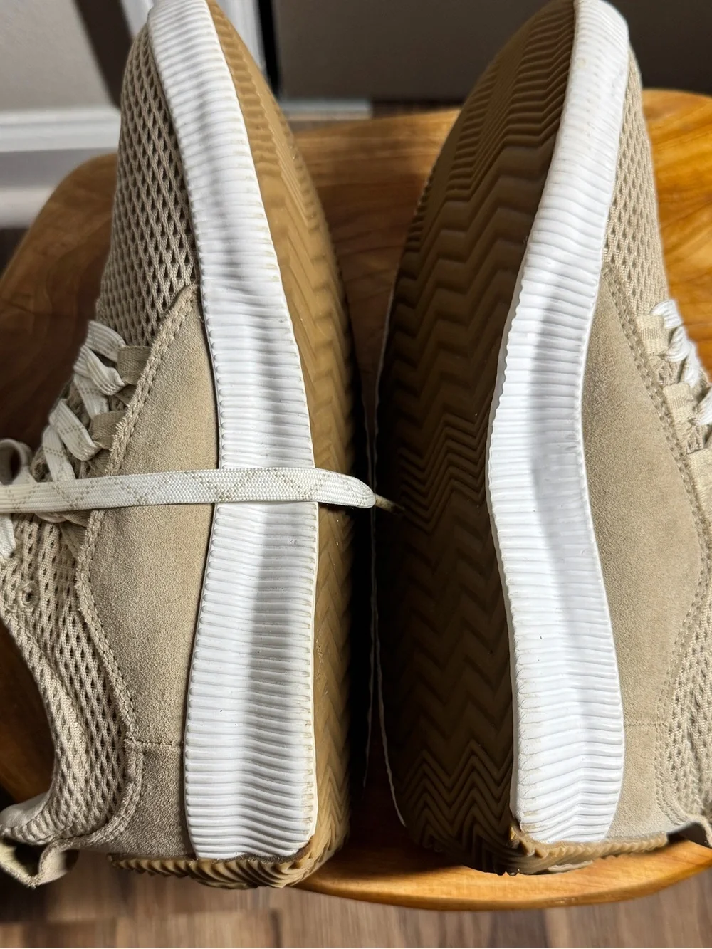 Sorel Women's Out 'N About Plus Waterproof Lace Sneakers Tan/White Mesh Sz. 6.5 - Picture 6 of 16